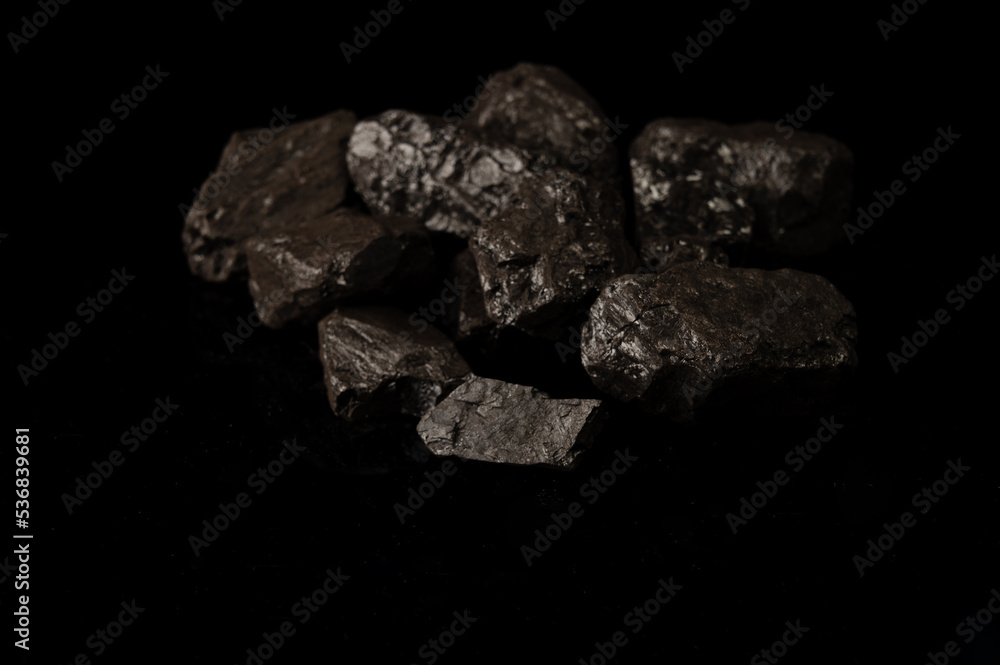 coal on black background coal on black background