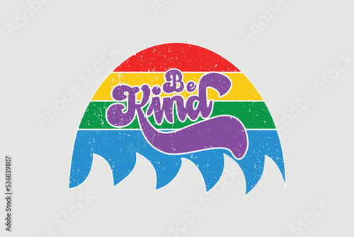 Be Kind t shirt design, typography, vintage, retro, 70s T Shirt.