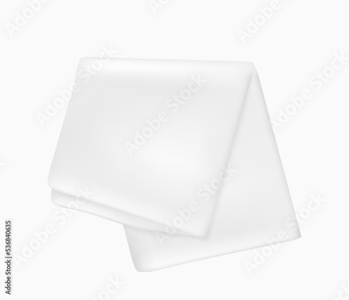White towel hanging. Hotel bathroom hygiene textile fresh towel for washing room or kitchen
