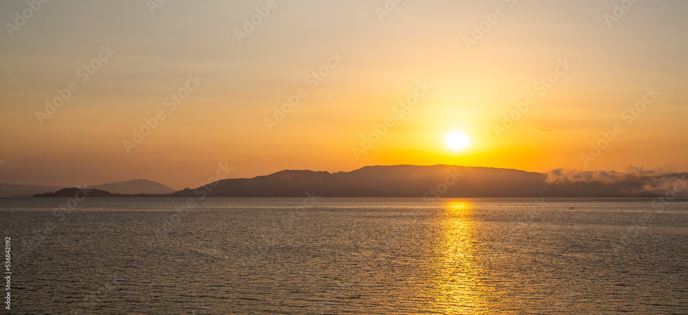 sunset at the lake Sevan