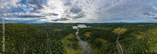 Fluss Fjätälven mit See Ytter Sörvattensjön, Herjedalen, Jämtland, Schweden photo