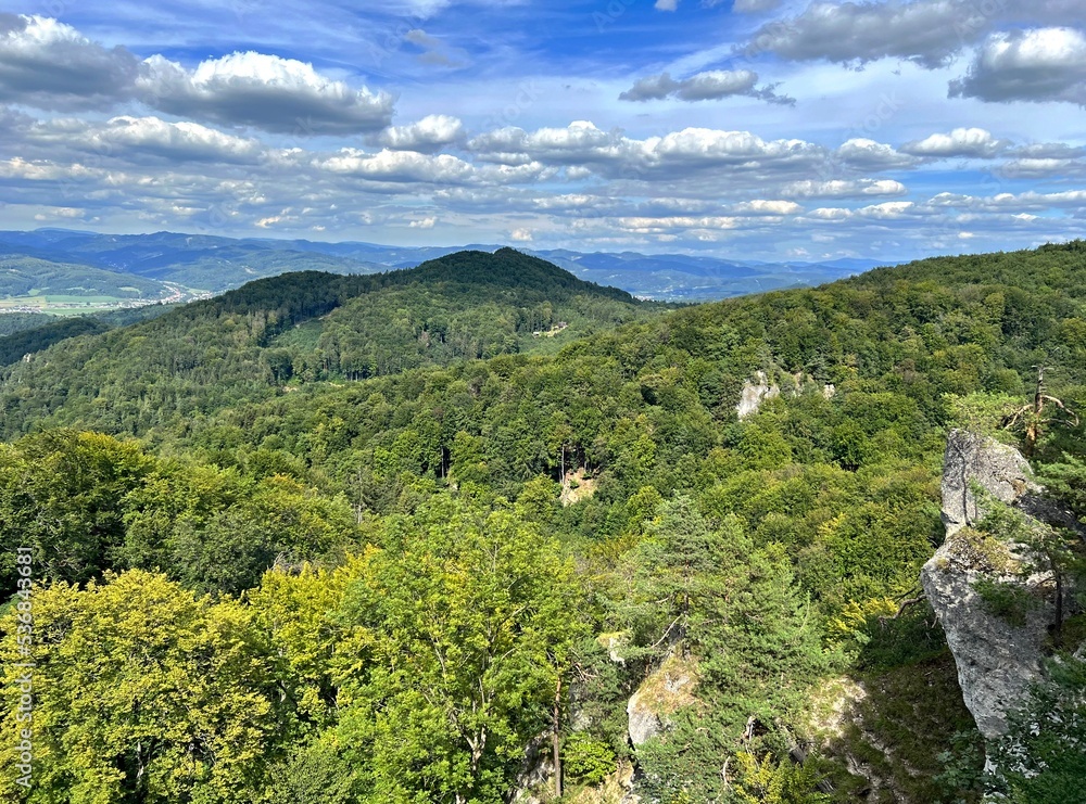 Fototapeta premium view of the Strazovske Vrchy mountain range