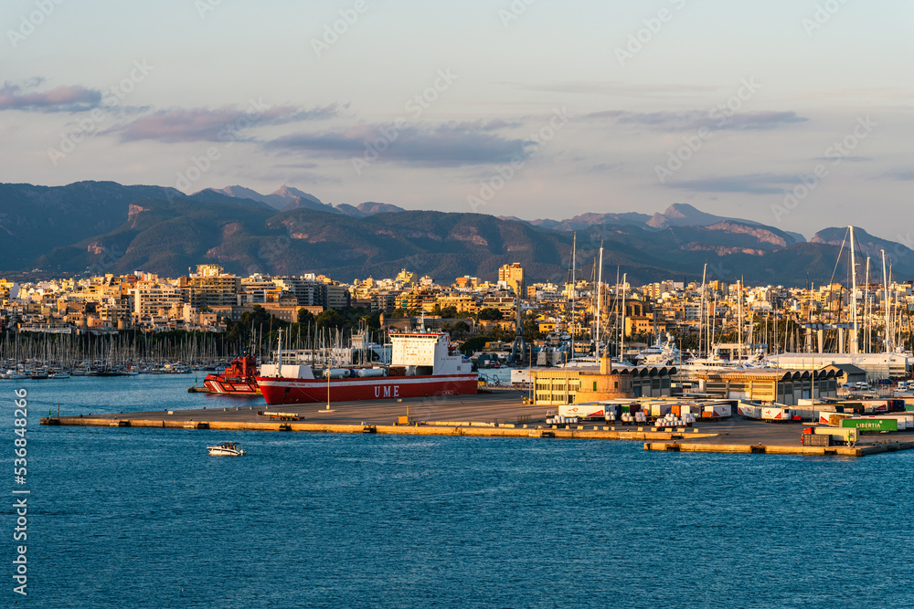 Sunrise  over Port of Palma De Mallorca, Spain