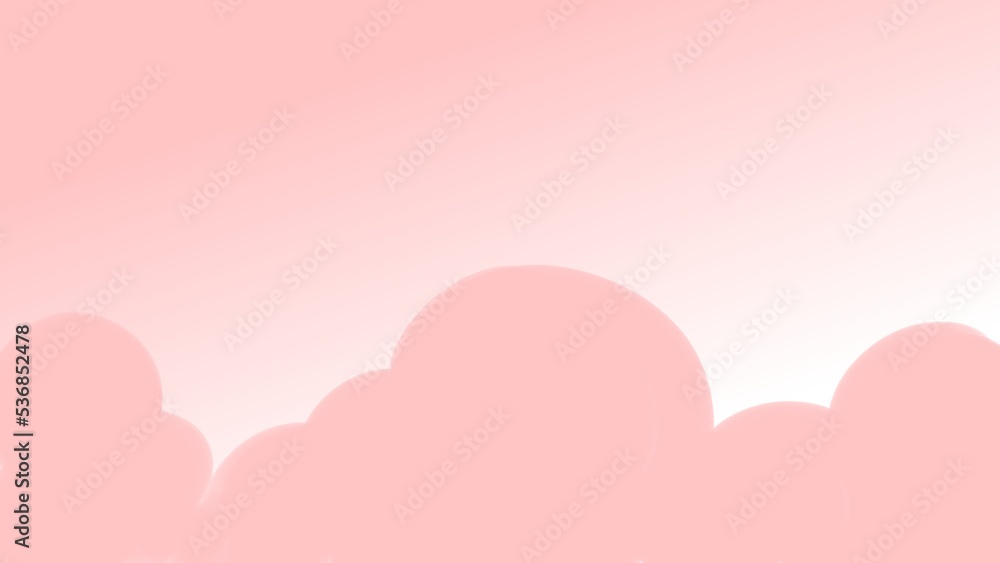 Pink sky with gradient along with clouds, background