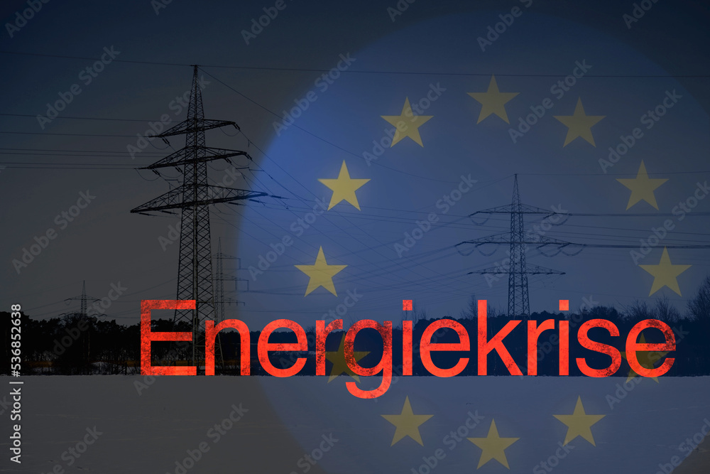  Energiekrise in Europa durch den Russland-Ukraine Krieg, Gasmangel, EU Bildidee 