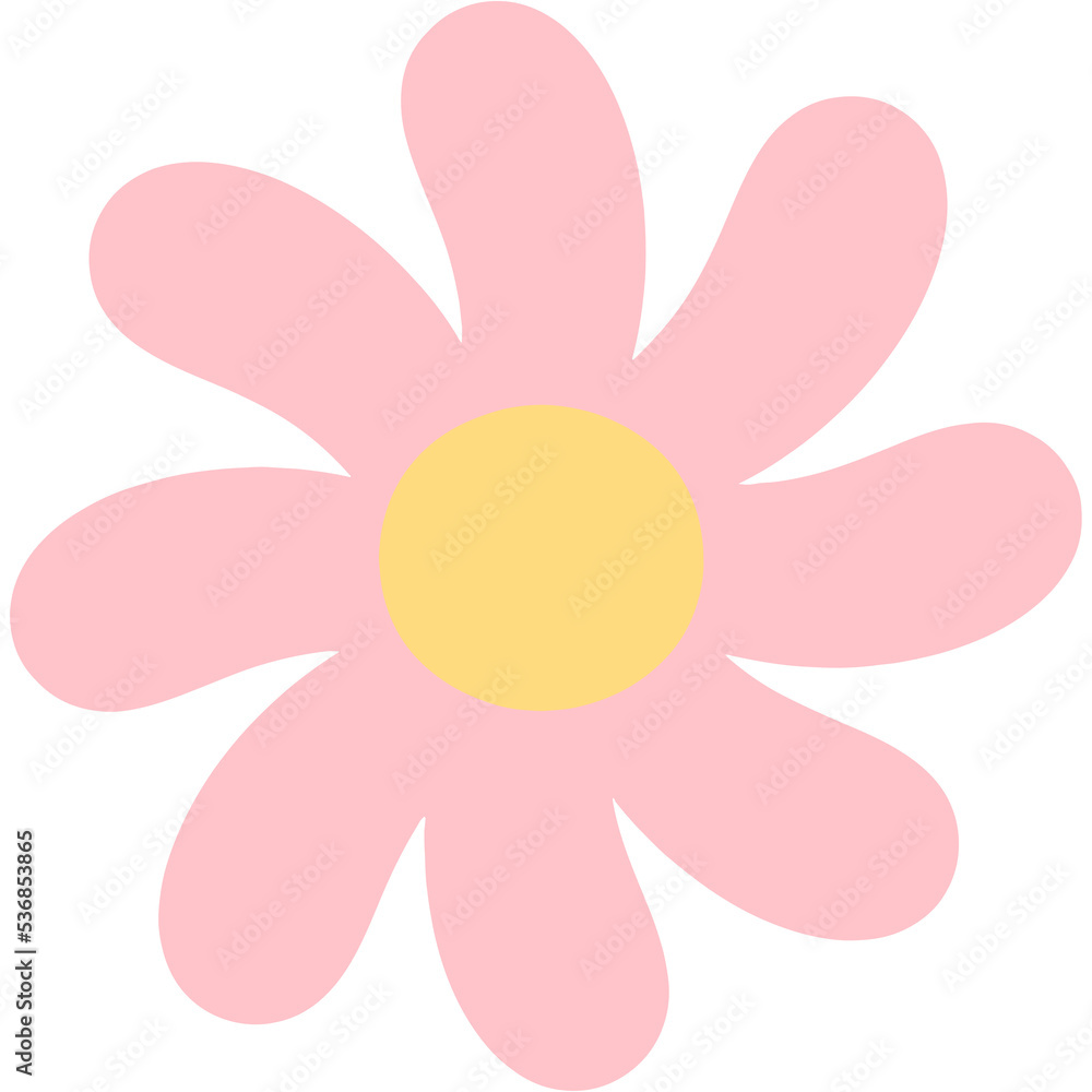 Cute Cartoon Flower Doodle Illustration Cute Cartoon Flower Doodle Illustration