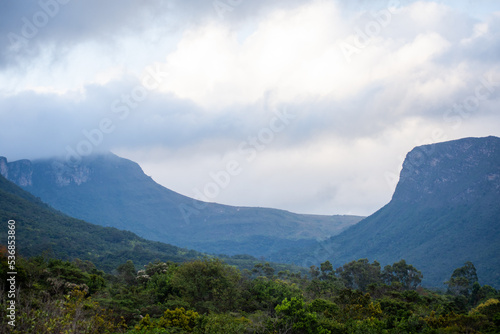 clouds over the mountains