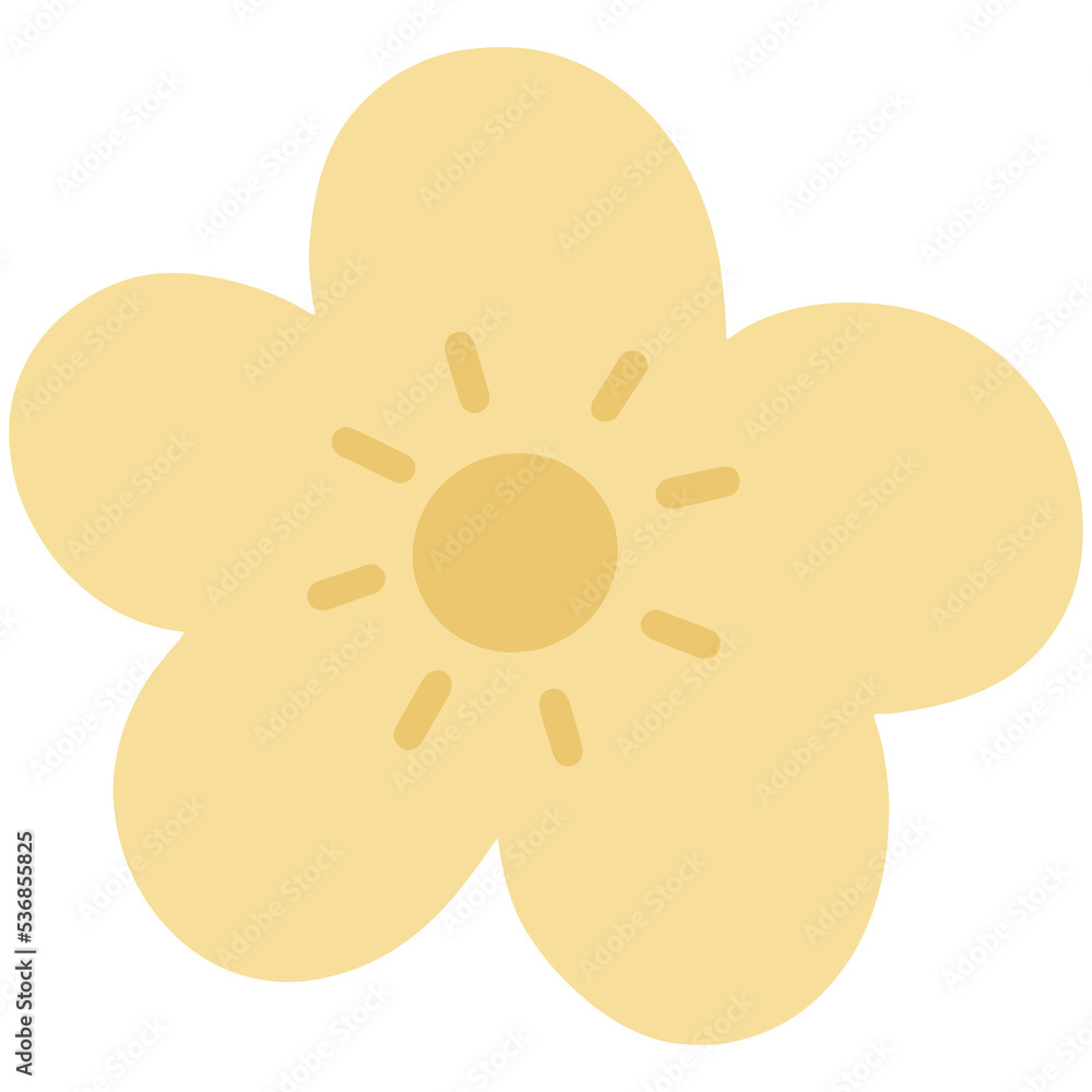 Cute Flower Doodle Element for Decoration Cute Flower Doodle Element for Decoration