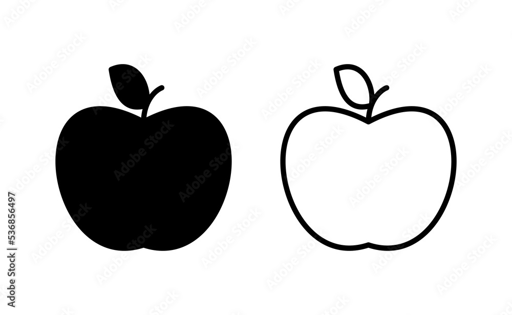 Apple icon vector for web and mobile app. Apple sign and symbols for web design. Apple icon vector for web and mobile app. Apple sign and symbols for web design.
