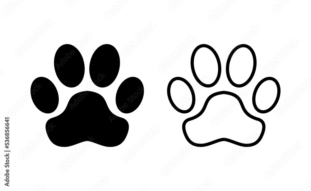Paw icon vector for web and mobile app. paw print sign and symbol. dog or cat paw - obrazy, fototapety, plakaty 