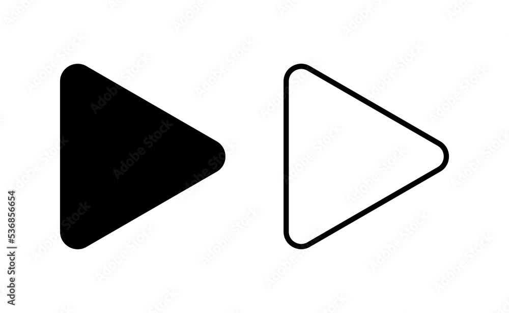 Play Icon vector for web and mobile app. Play button sign and symbol Play Icon vector for web and mobile app. Play button sign and symbol