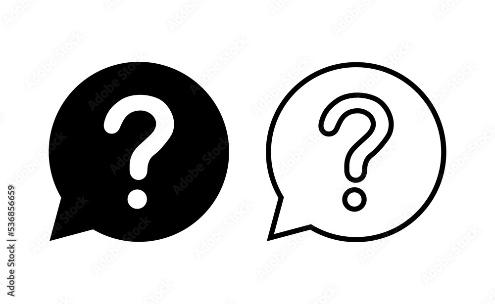 Question icon vector for web and mobile app. question mark sign and symbol Question icon vector for web and mobile app. question mark sign and symbol