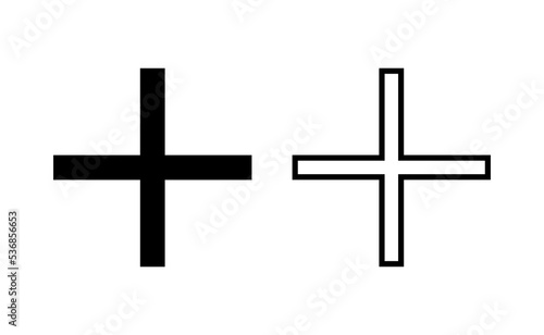 Plus Icon vector for web and mobile app. Add plus sign and symbol