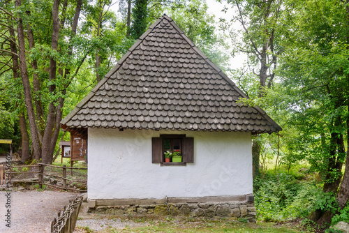 Trsic, Serbia - July 11, 2022: A little place in serbia where Vuk Karadzic was born. Old Serbian traditional house. © nedomacki