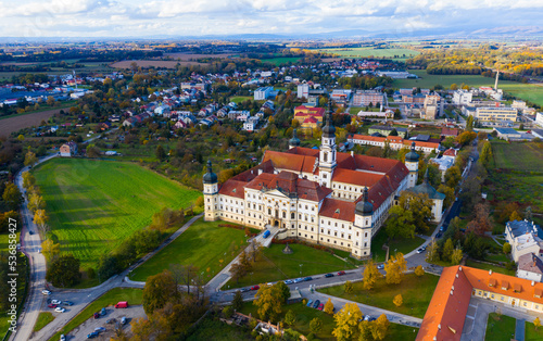 Aerial view on the Hradisko Monastery. Olomouc. Czech Republic