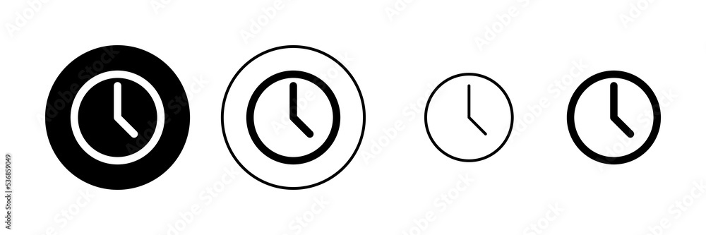 Clock icon vector. Time sign and symbol. watch icon Clock icon vector. Time sign and symbol. watch icon