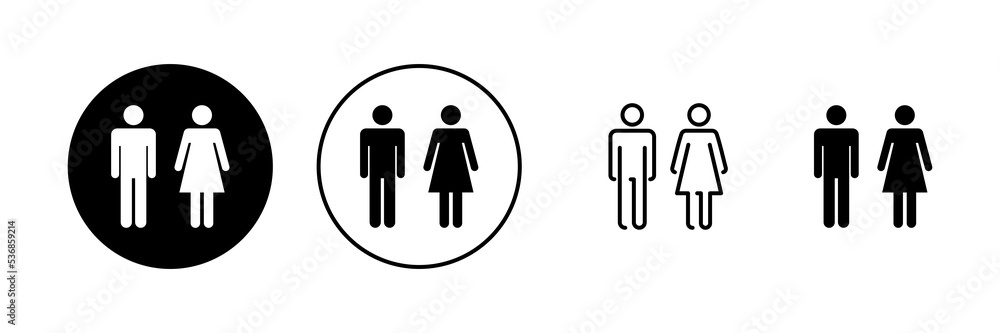 Man and woman icon vector. male and female sign and symbol. Girls and boys Man and woman icon vector. male and female sign and symbol. Girls and boys