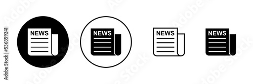 Newspaper icon vector. news paper sign and symbolign