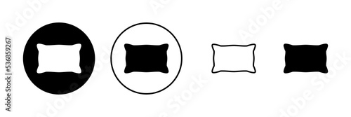 Pillow icon vector. Pillow sign and symbol. Comfortable fluffy pillow