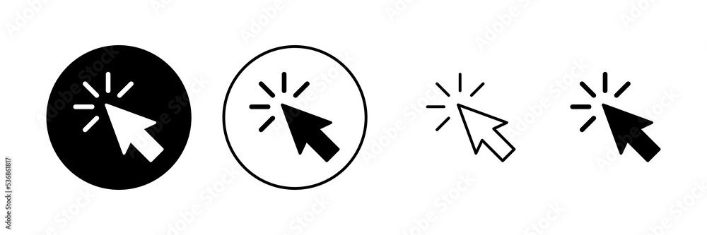 Click icon vector. pointer arrow sign and symbol. cursor icon Click icon vector. pointer arrow sign and symbol. cursor icon