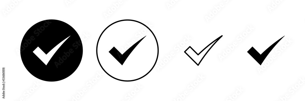 Check mark icon vector. Tick mark sign and symbol Check mark icon vector. Tick mark sign and symbol