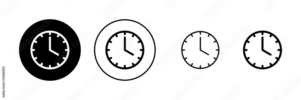 Clock icon vector. Time sign and symbol. watch icon Clock icon vector. Time sign and symbol. watch icon