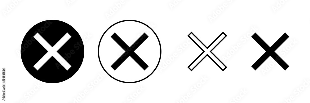 Obraz premium Close icon vector. Delete sign and symbol. cross sign