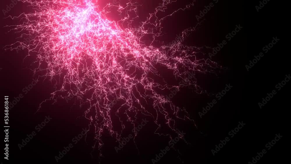 Red lightning bolt and lightning 4k animation for your movie's