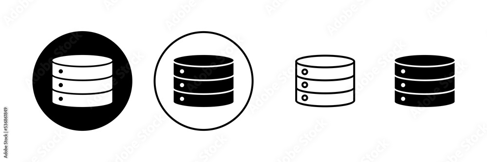 Database icon vector. database sign and symbol Database icon vector. database sign and symbol
