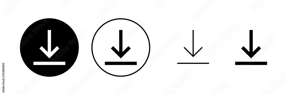 Download icon vector. Download sign and symbol
