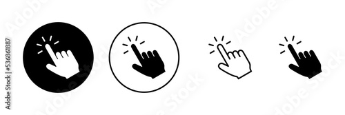 Hand click icon vector. pointer sign and symbol. hand cursor icon