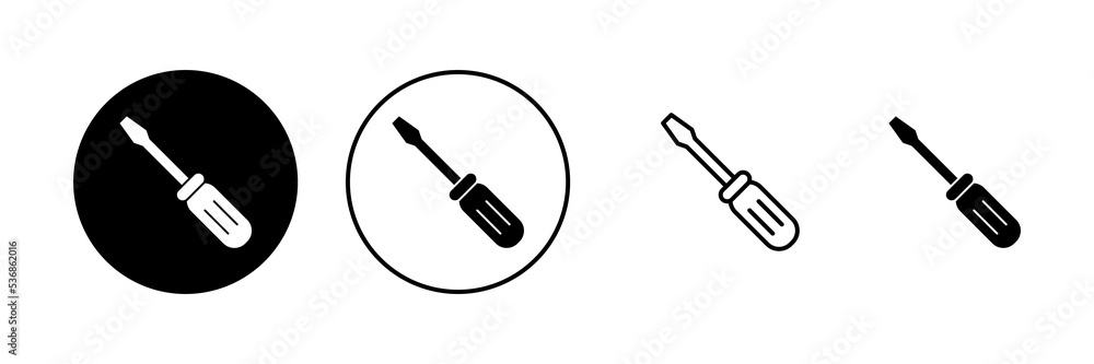 Screwdriver icon vector.tools sign and symbol