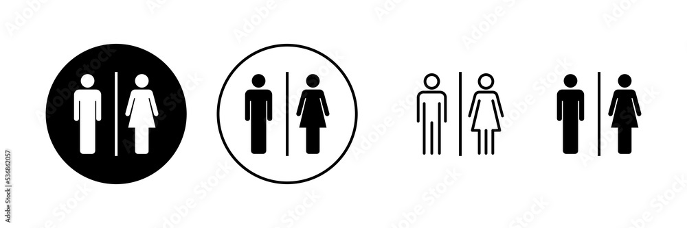 Toilet icon vector. Girls and boys restrooms sign and symbol. bathroom sign. wc, lavatory Toilet icon vector. Girls and boys restrooms sign and symbol. bathroom sign. wc, lavatory
