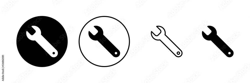Wrench icon vector. repair icon. tools sign and symbol Wrench icon vector. repair icon. tools sign and symbol