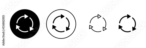 Recycle icon vector. Recycling sign and symbol.