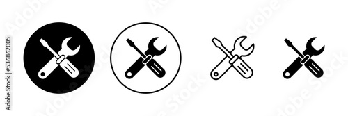 Repair tools icon vector. tool sign and symbol. setting icon. Wrench and screwdriver. Service