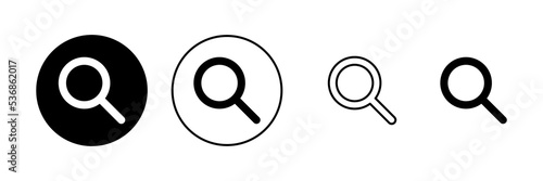 Search icon vector. search magnifying glass sign and symbol