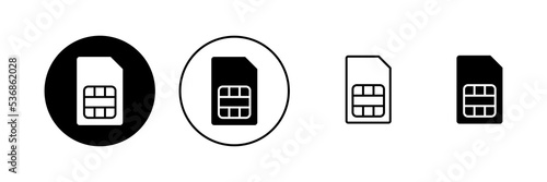Sim card icon vector. dual sim card sign and symbol