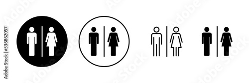 Toilet icon vector. Girls and boys restrooms sign and symbol. bathroom sign. wc, lavatory