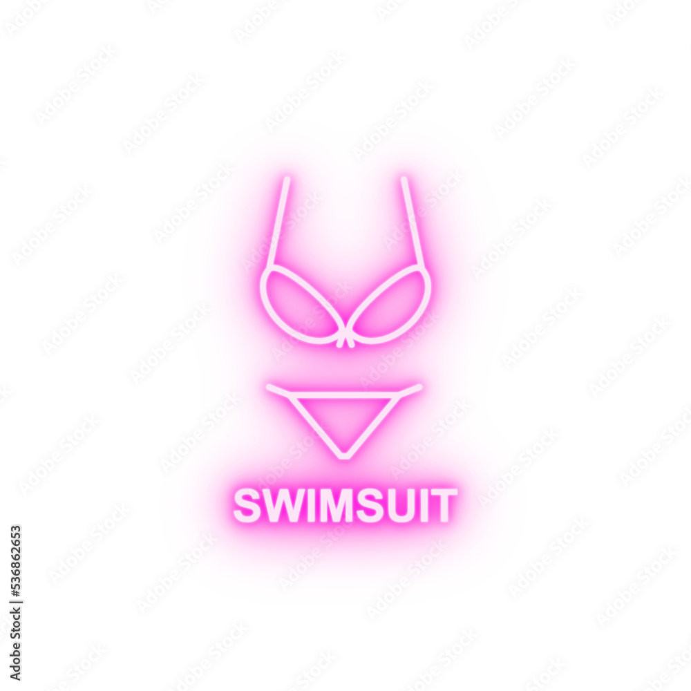 swimsuit neon icon