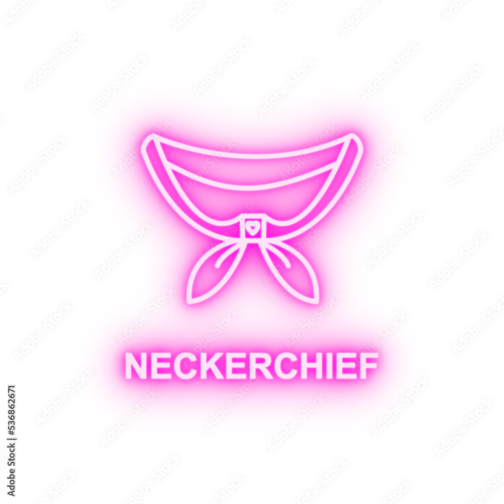 neckerchief neon icon neckerchief neon icon
