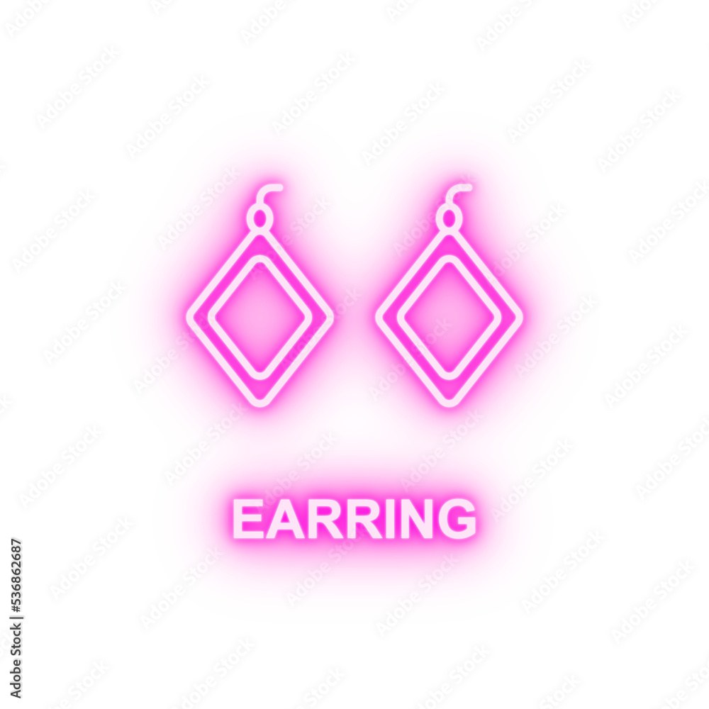 earring neon icon