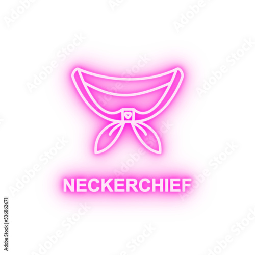 neckerchief neon icon