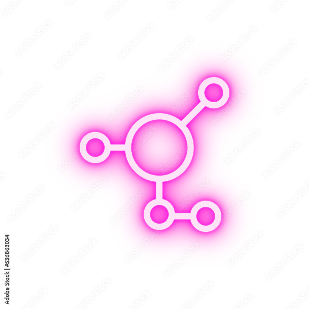 molecular compound neon icon molecular compound neon icon
