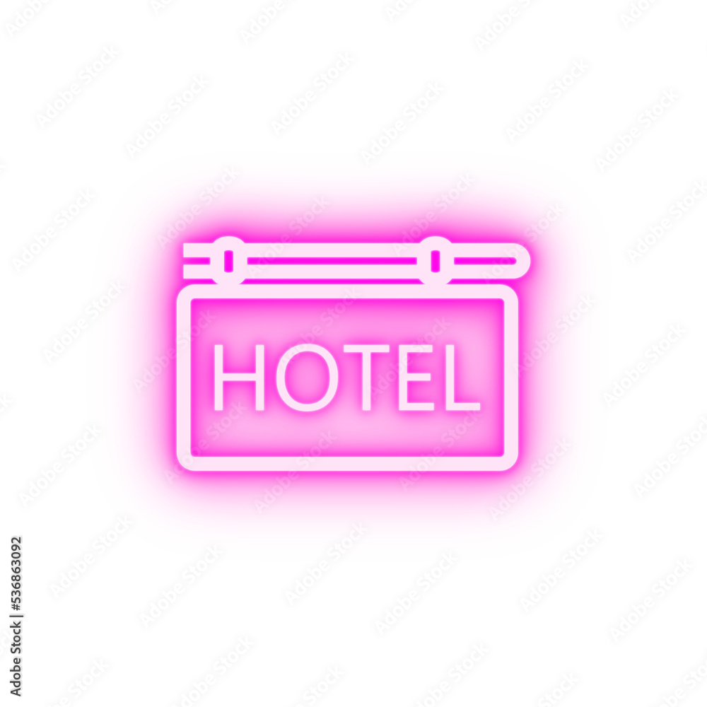 hotel sign neon icon hotel sign neon icon