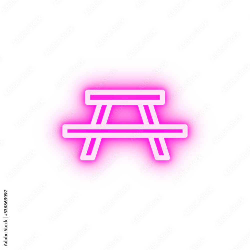 picnic place neon icon picnic place neon icon