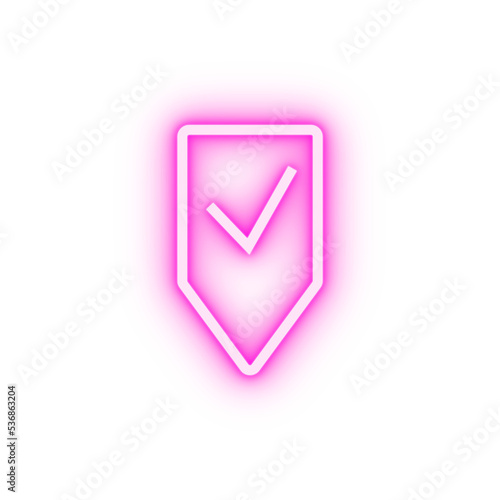 Free Download tag checked neon icon - GFXLoad