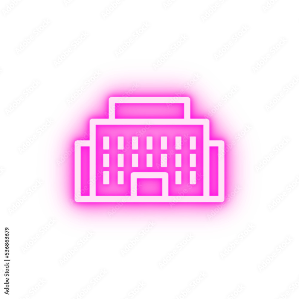 public institution neon icon