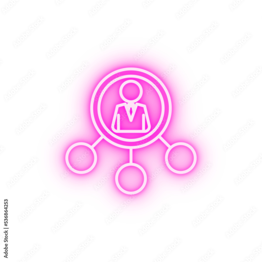 business man connection neon icon business man connection neon icon