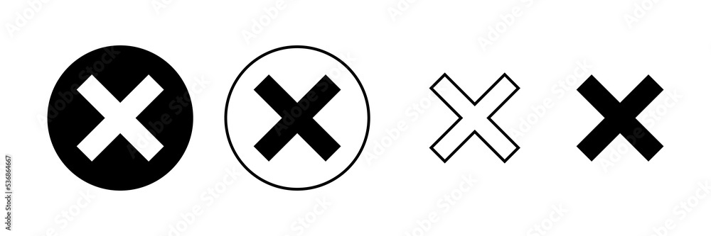 Obraz premium Close icon vector. Delete sign and symbol. cross sign